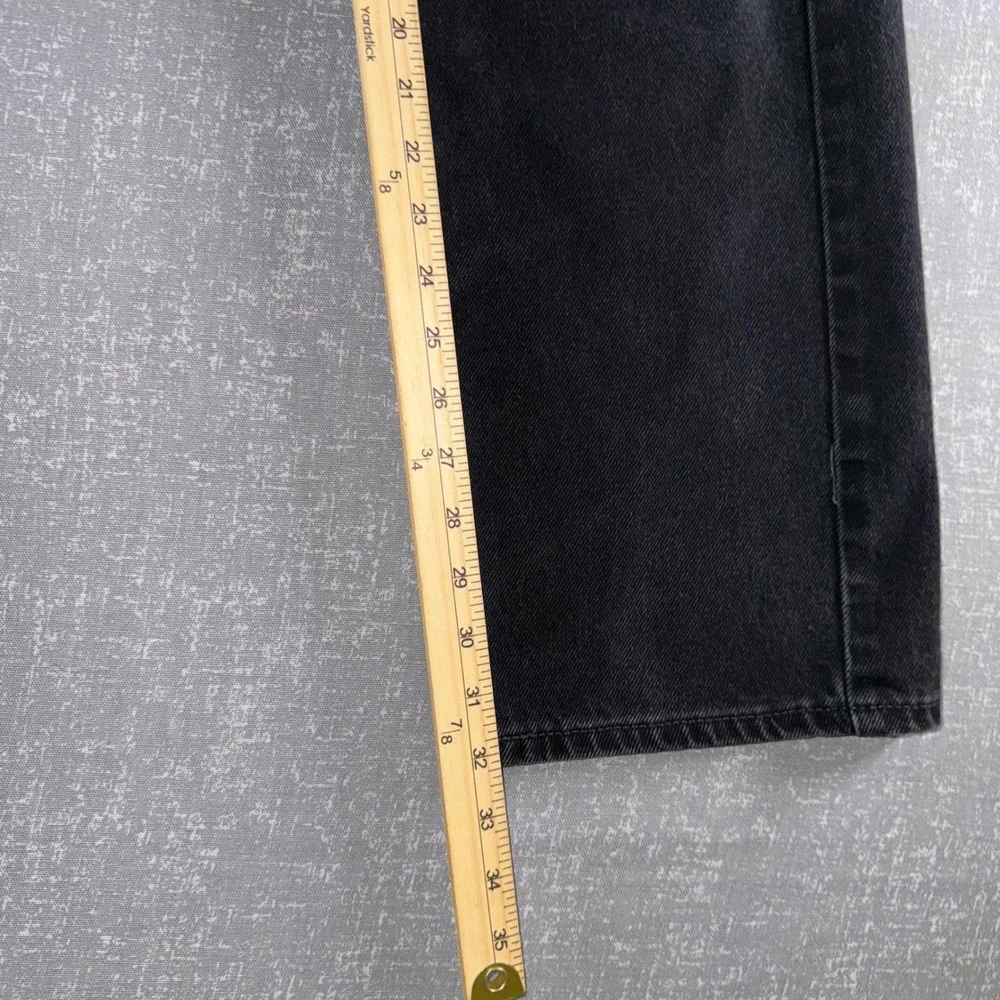Levis 505 Mens Straight Fit Black Denim Jeans 38x34 Black Made in Mexico
